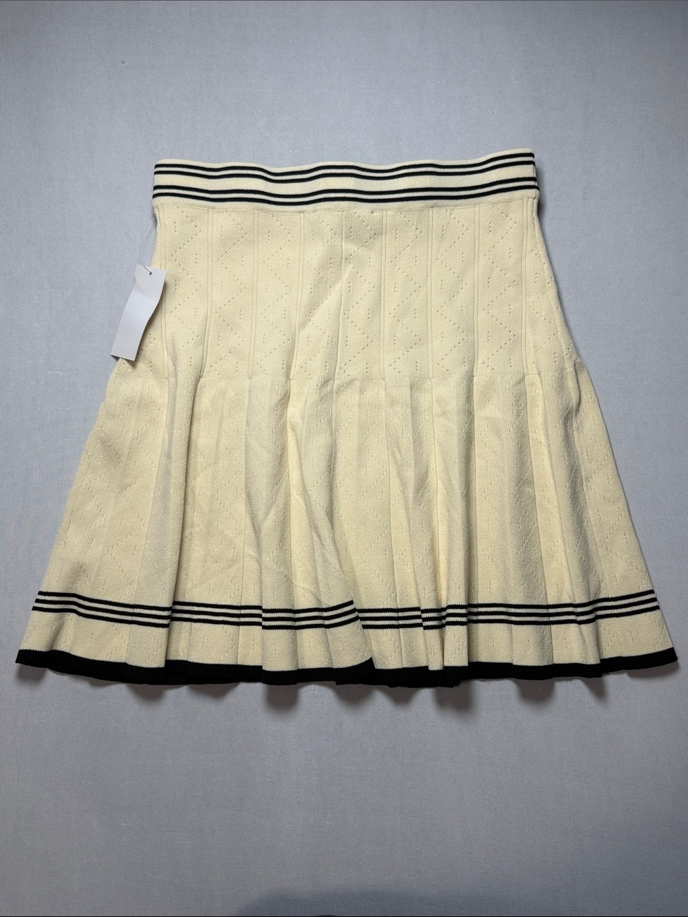 House of Harlow 1960 Cream Knit Pleated Tennis Skirt Size XS NWT - Picture 8 of 10